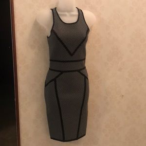 Hold U In Sheath Knit Dress Size XS Blue and White
